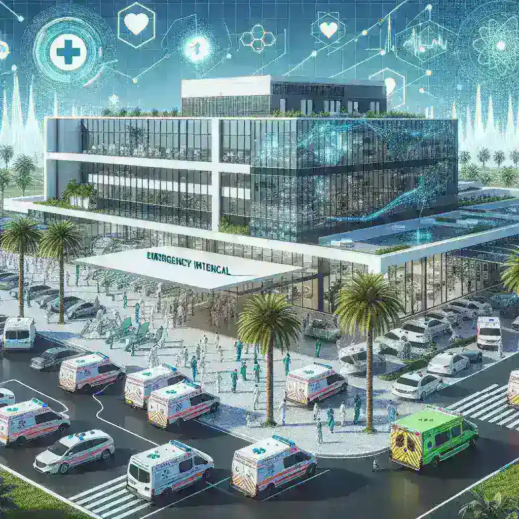 "Hospital staff using advanced algorithms to prioritize urgent medical cases in real-time at a Canary Islands hospital."